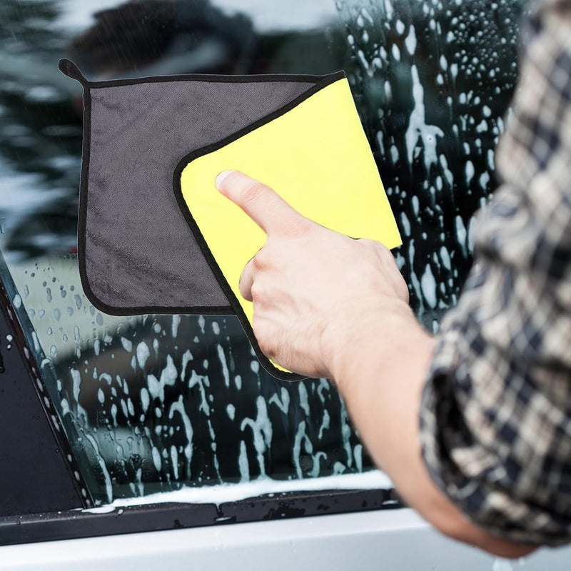Microfiber Car Wash Towel 30X60Cm Super Absorbent Thickened Drying Cloth for Car Detailing and Interior Cleaning Automotive Cleaning Supplies - Image 5