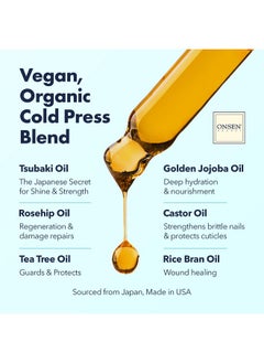 Onsen Secret Organic Cuticle Oil For Nails Usa Made Japanese Treatment For Damaged Nails Natural Nail Oil Cuticle Repair Visible Results For Perfect Nails Nail Strengthener And Growth Reboot Oil 30Ml  - Image 5