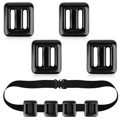 PEUTIER 4pcs Scuba Weights Belt, 0.5kg/1.1lb Scuba Diving Weight Belt Nylon Dive Belt with Metal Quick Release Buckle for Spear Fishing Free Diving - Image 1