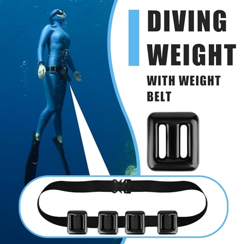 PEUTIER 4pcs Scuba Weights Belt, 0.5kg/1.1lb Scuba Diving Weight Belt Nylon Dive Belt with Metal Quick Release Buckle for Spear Fishing Free Diving - Image 5