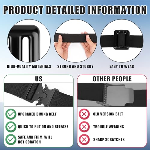 PEUTIER 4pcs Scuba Weights Belt, 0.5kg/1.1lb Scuba Diving Weight Belt Nylon Dive Belt with Metal Quick Release Buckle for Spear Fishing Free Diving - Image 3