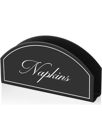 The Mia Napkin Holder Black 16 x 8 cm - Napkin