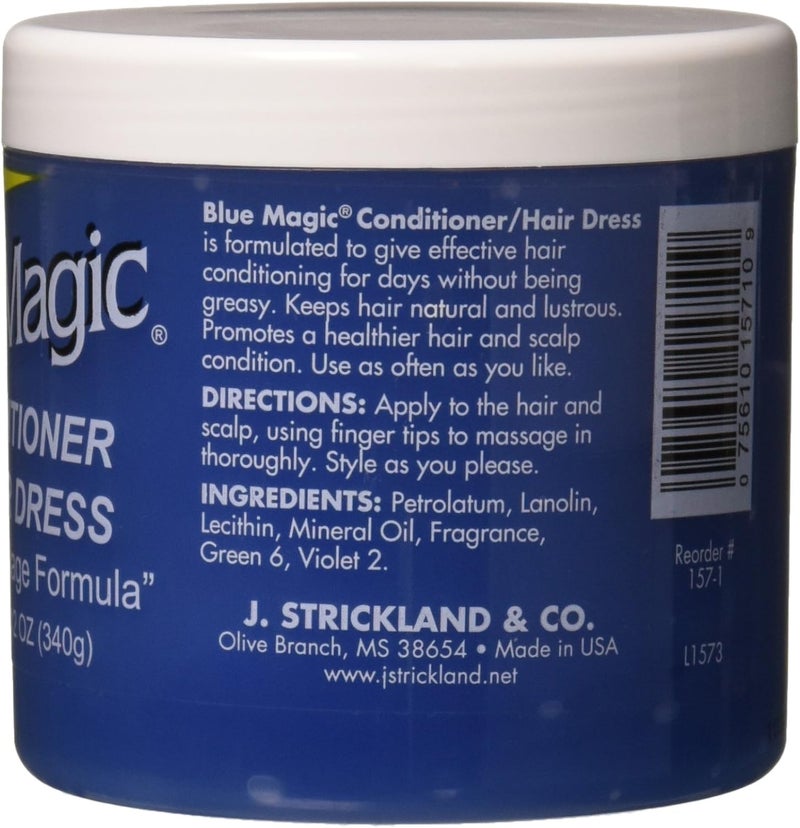 Blue Magic Conditioner and Hair Dress - Anti-Breakage Formula, 12oz Jar - Image 2