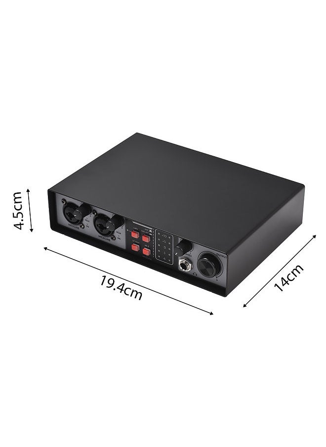 Generic 2-in 2-out Mixer Recording Sound Card Mixing Console Track Separation External Sound Card Computer Recording Driver Free DJ Microphone Equipment 48V Phantom Power Supply  - Image 5