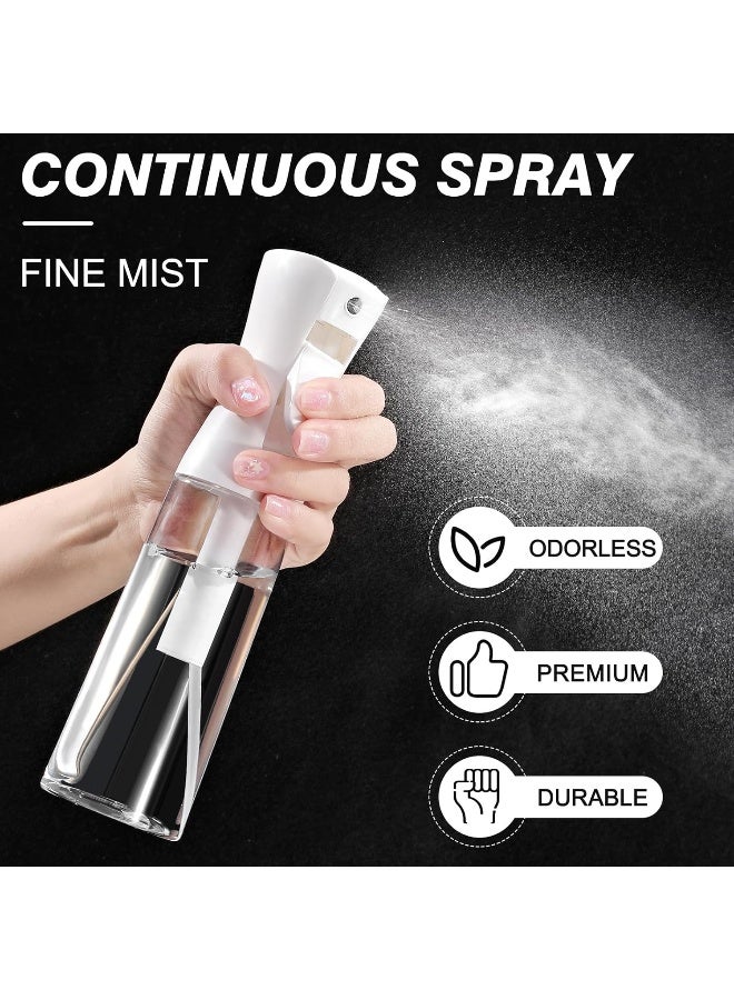 MOMENT Continuous Spray Bottle Plastic Empty Hair Mist Sprayer Ultra Fine Water Mister For Hairstyling Cleaning Salons Plants Pet Care (10.1Oz/300Ml), Transparent Black - Image 2