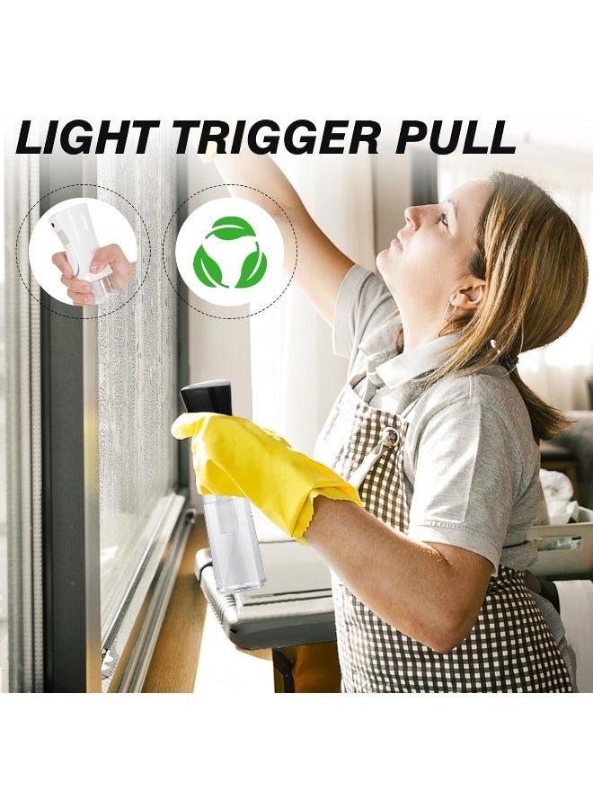 MOMENT Continuous Spray Bottle Plastic Empty Hair Mist Sprayer Ultra Fine Water Mister For Hairstyling Cleaning Salons Plants Pet Care (10.1Oz/300Ml), Transparent Black - Image 5