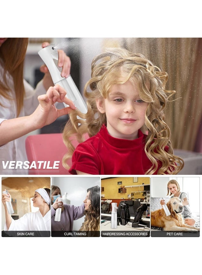 MOMENT Continuous Spray Bottle Plastic Empty Hair Mist Sprayer Ultra Fine Water Mister For Hairstyling Cleaning Salons Plants Pet Care (10.1Oz/300Ml), Transparent Black - Image 4