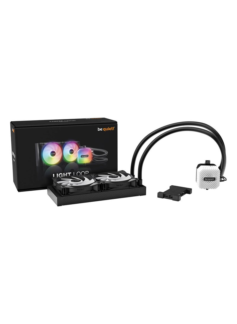 be quiet! Light Loop 240mm ARGB All-in-One Liquid CPU Cooler, 2× 120mm PWM Fans, Quiet Pump, Refillable Design, Intel & AMD Compatible, High-Performance Cooling & RGB Lighting, Black | BW020 - Image 5