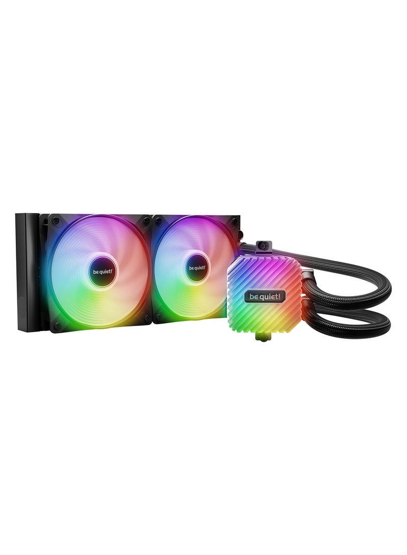 be quiet! Light Loop 240mm ARGB All-in-One Liquid CPU Cooler, 2× 120mm PWM Fans, Quiet Pump, Refillable Design, Intel & AMD Compatible, High-Performance Cooling & RGB Lighting, Black | BW020 - Image 1