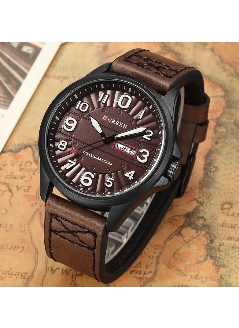 CURREN CURREN 8269 Original Brand Leather Straps Wrist Watch For Men  - Image 2
