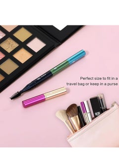 Generic 4 in 1 Makeup Brush Set, Portable Travel Size Make Up Brushes Detachable Eyeshadow Brush Eyebrow Brush Screw Brush Lip Brush for Foundation, Concealer, and Powder Liquid (Multicolor)  - Image 3