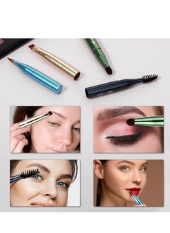 Generic 4 in 1 Makeup Brush Set, Portable Travel Size Make Up Brushes Detachable Eyeshadow Brush Eyebrow Brush Screw Brush Lip Brush for Foundation, Concealer, and Powder Liquid (Multicolor)  - Image 5