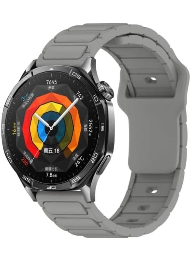 سوار رياضي بدون فجوة متوافق مع ساعة سامسونج جالاكسي 7، سوار 40 مم 44 مم، 20 مم، حزام سيليكون ناعم لساعة جالاكسي 6 4 5، سوار 40 مم 44 مم/6 كلاسيك 47 مم 43 مم (رمادي غامق) - Image 2