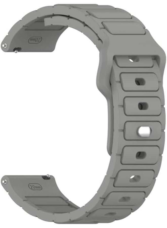 سوار رياضي بدون فجوة متوافق مع ساعة سامسونج جالاكسي 7، سوار 40 مم 44 مم، 20 مم، حزام سيليكون ناعم لساعة جالاكسي 6 4 5، سوار 40 مم 44 مم/6 كلاسيك 47 مم 43 مم (رمادي غامق) - Image 1