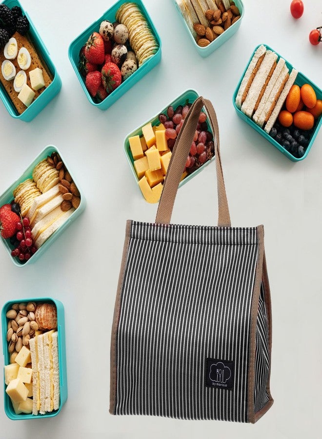 PATIKIL Insulated Lunch Bag, Oxford Cloth Waterproof Lunch Tote Bag Thermal Portable Lunch Box Food Container for Work Office Picnic Outdoor, 10.24"x6.69"x10.24", Black - Image 5