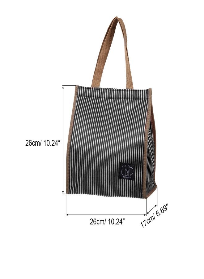 PATIKIL Insulated Lunch Bag, Oxford Cloth Waterproof Lunch Tote Bag Thermal Portable Lunch Box Food Container for Work Office Picnic Outdoor, 10.24"x6.69"x10.24", Black - Image 2