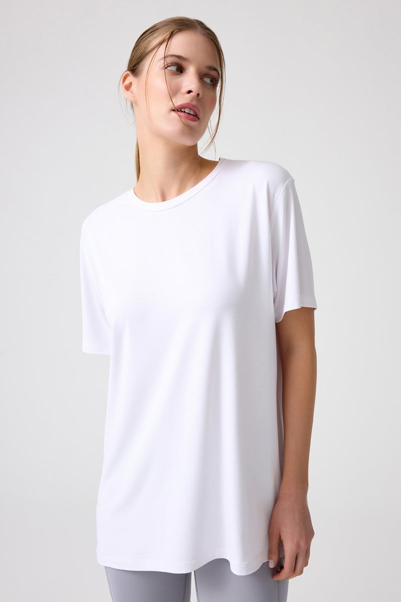 Los Ojos x Melodi White Oversize T-Shirt Boyfriend T-Shirt  - Image 5