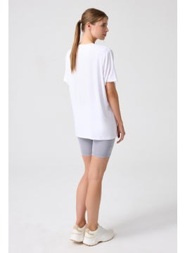 Los Ojos x Melodi White Oversize T-Shirt Boyfriend T-Shirt  - Image 3