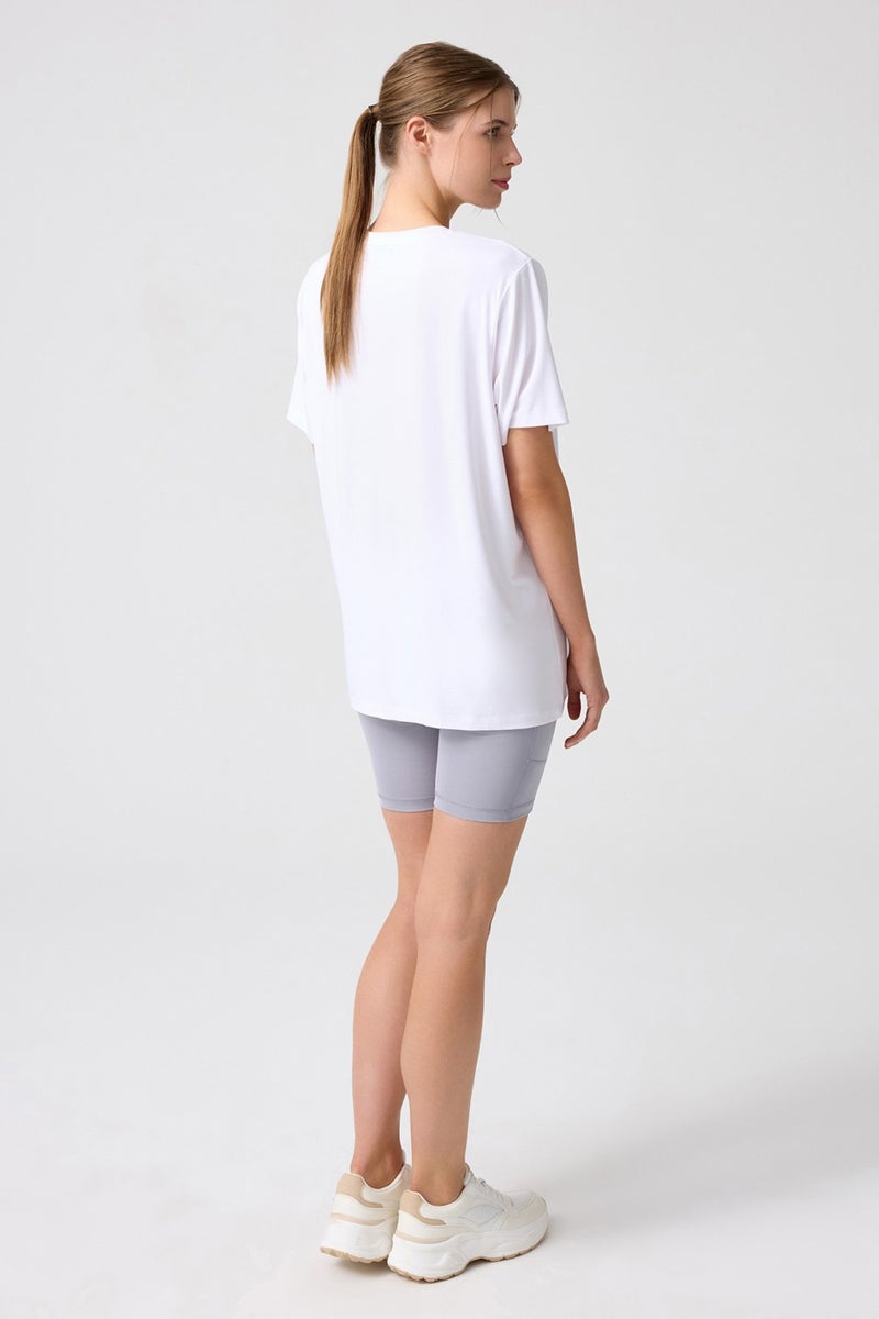 Los Ojos x Melodi White Oversize T-Shirt Boyfriend T-Shirt  - Image 3
