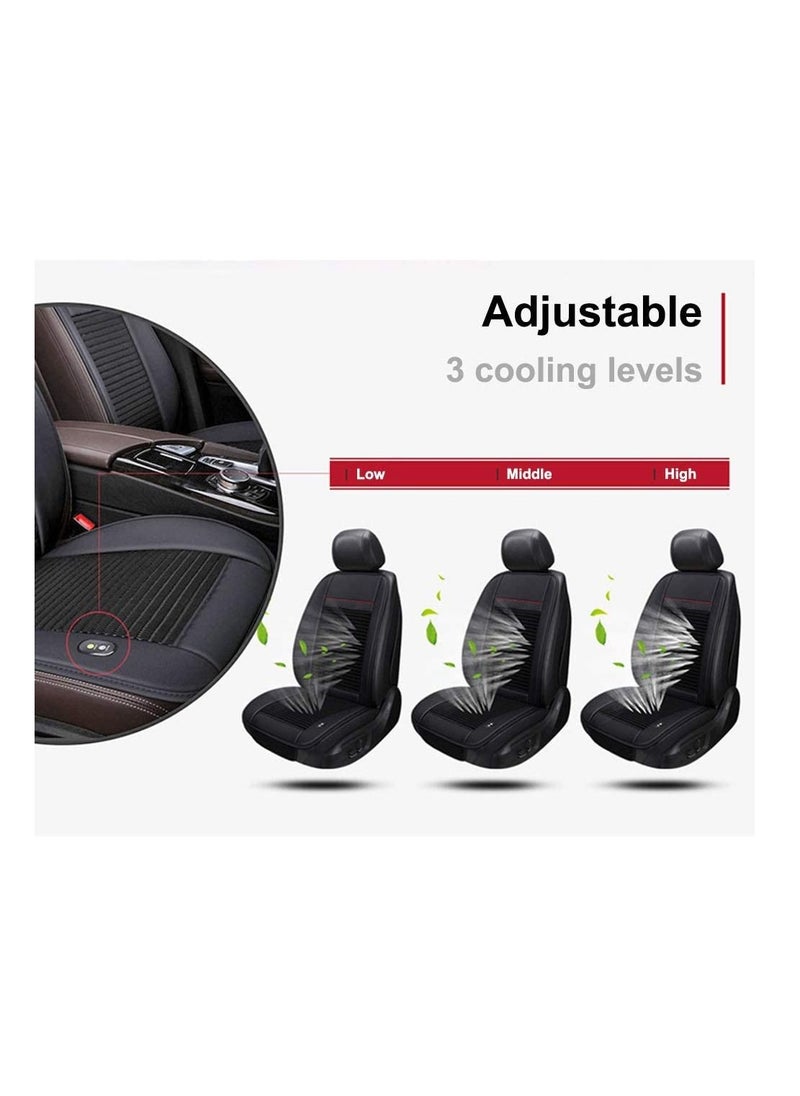 Generic - 1 Pack Cooling Car Seat Cushion - 12V Automotive Breathable Seat Cover with Air Conditioning System for Summer Driving, 3 Cooling Levels (Beige) - Image 1