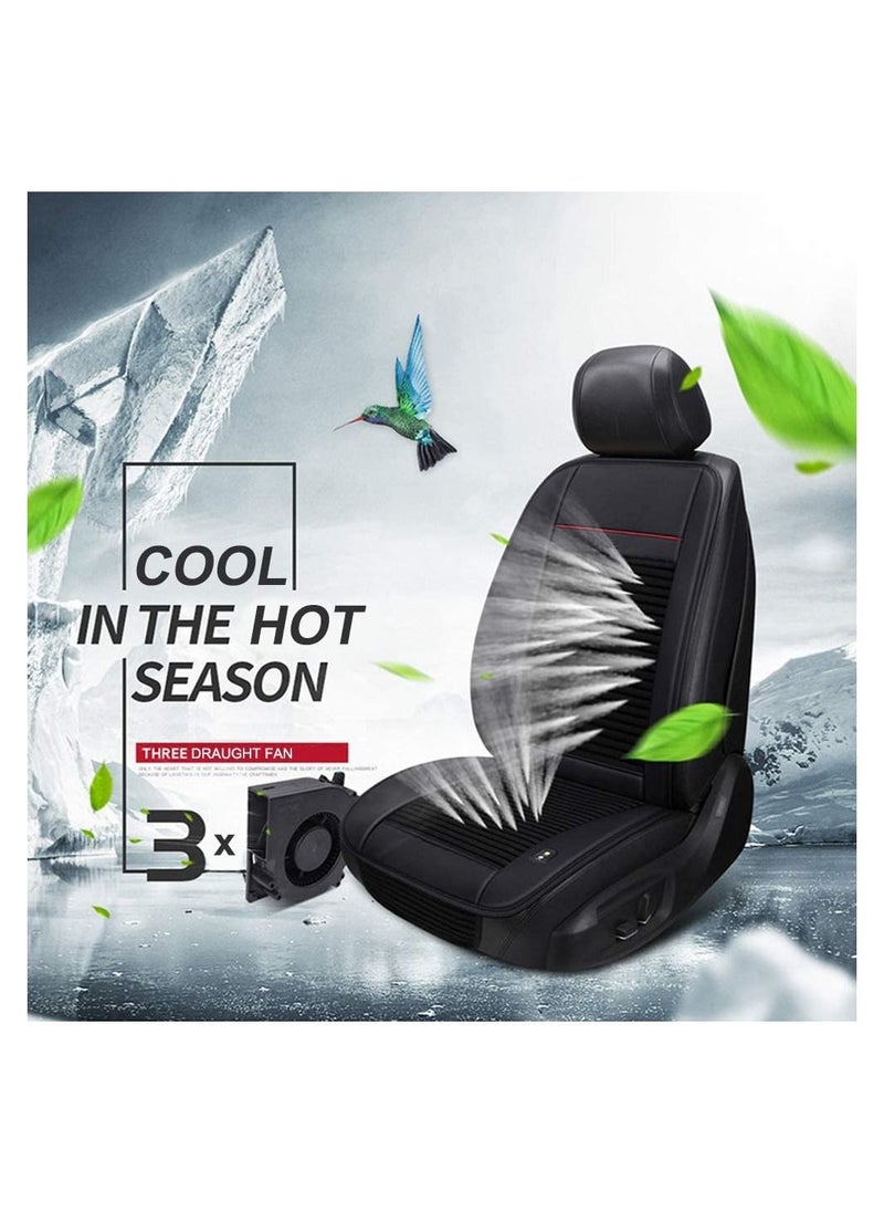 Generic - 1 Pack Cooling Car Seat Cushion - 12V Automotive Breathable Seat Cover with Air Conditioning System for Summer Driving, 3 Cooling Levels (Beige) - Image 1