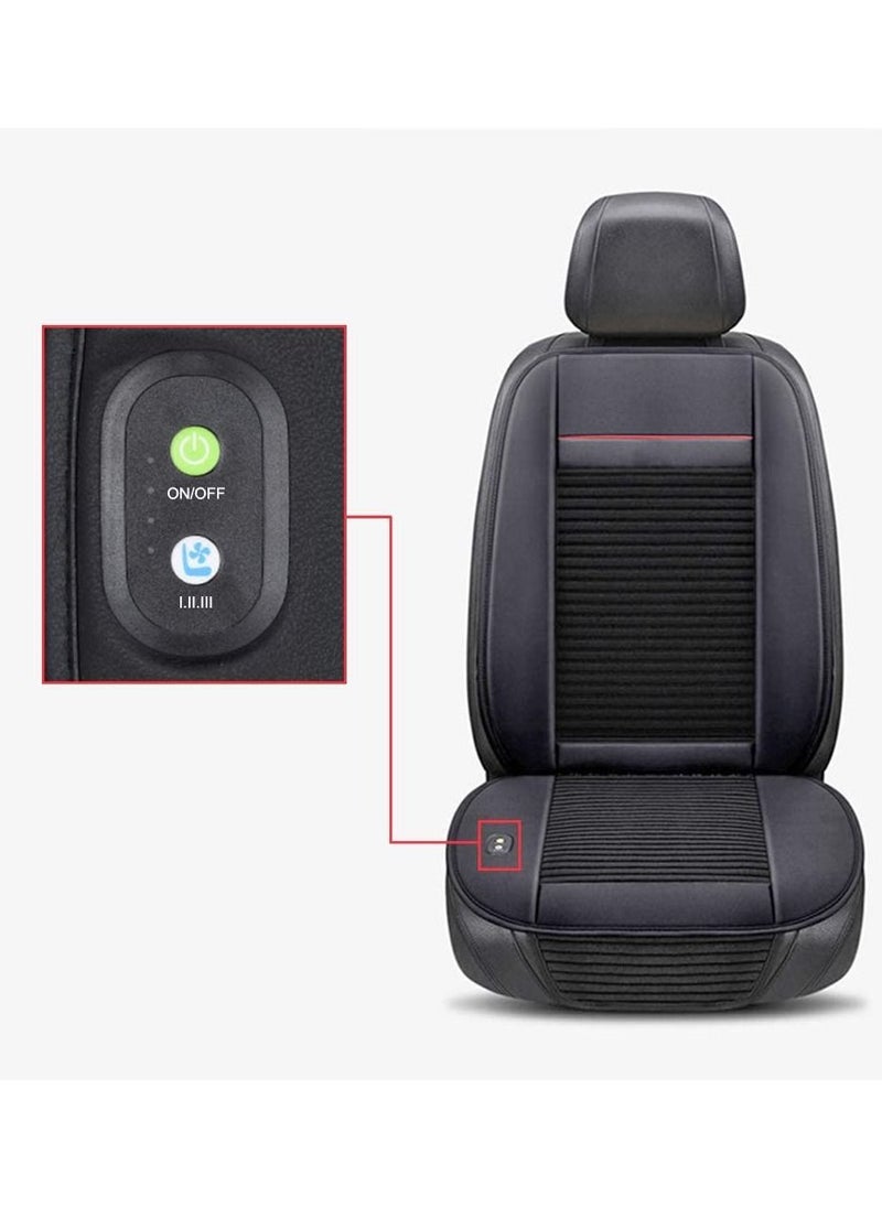 Generic - 1 Pack Cooling Car Seat Cushion - 12V Automotive Breathable Seat Cover with Air Conditioning System for Summer Driving, 3 Cooling Levels (Beige) - Image 1