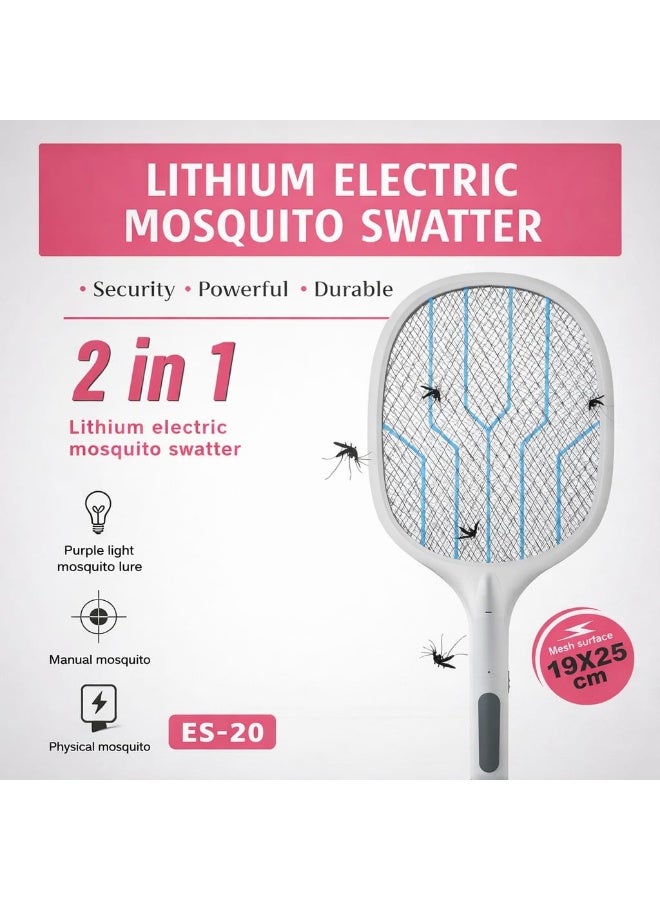 ORdEo Rechargeable Electric Mosquito Racket Killer Indoor Outdoor Zapper - Image 2