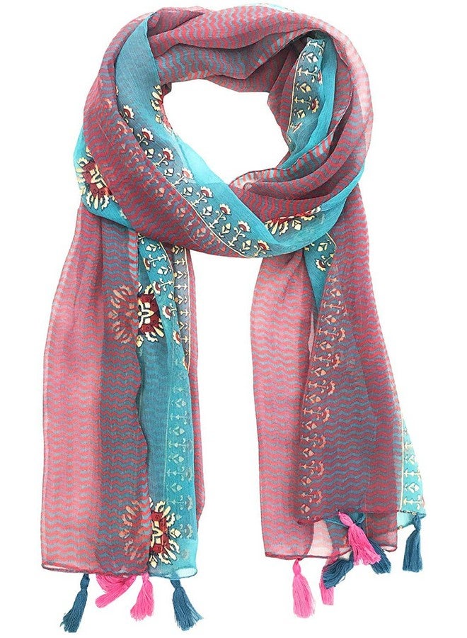 V3E شالات جيرجيت بتصميم عصري للفتيات مع طباعة شاملة وشرابات (متعدد الألوان، S06-(عبوة من 3)) - Image 4