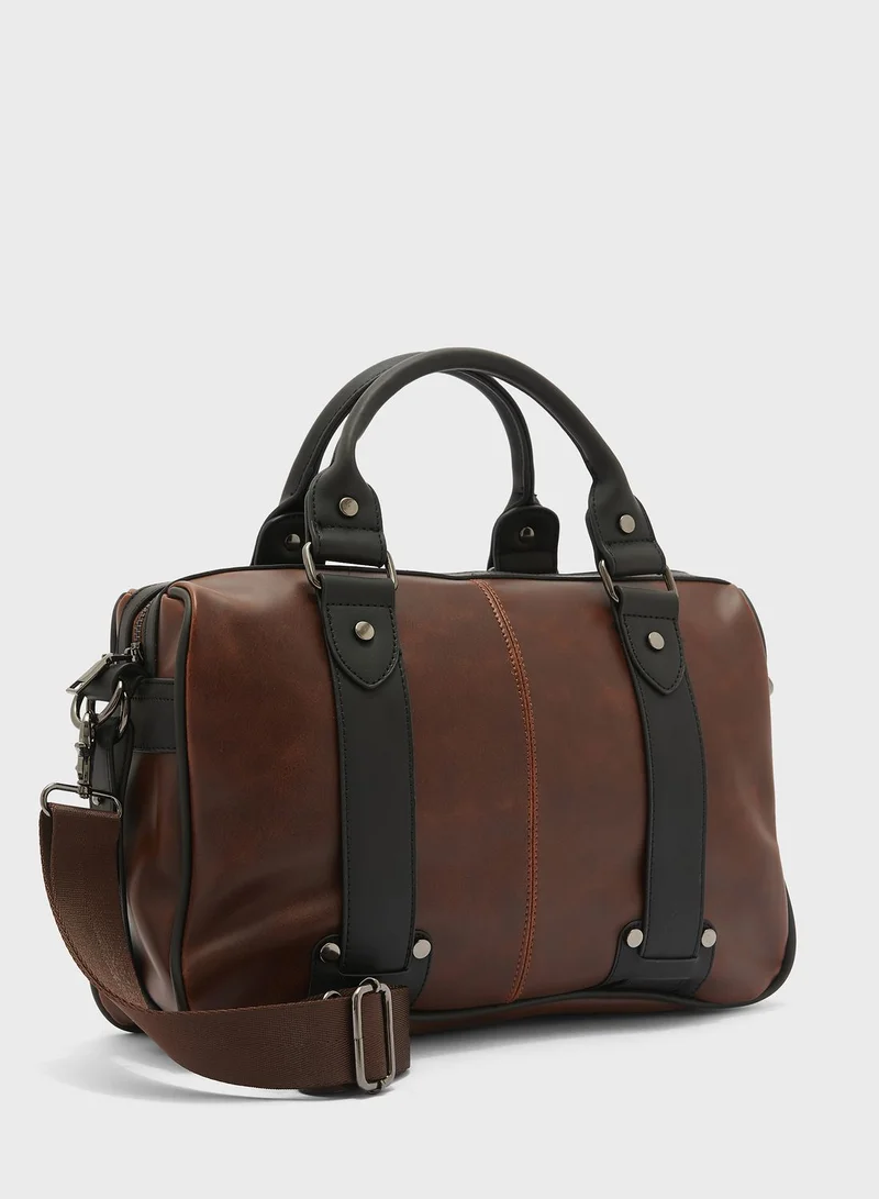 Seventy Five Men's Faux Leather Laptop Bag
