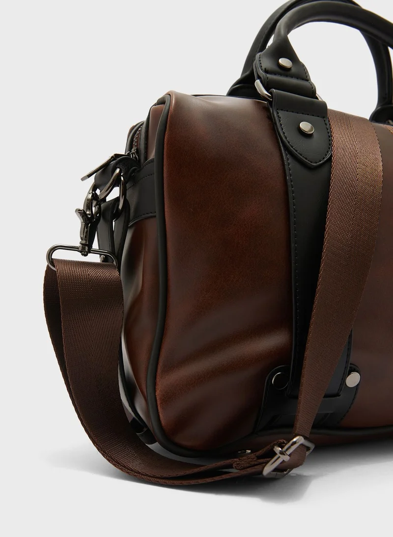 Seventy Five Men's Faux Leather Laptop Bag