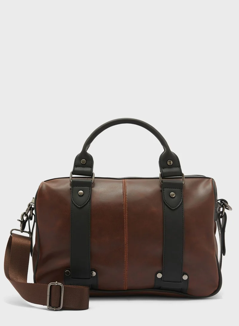 Seventy Five Men's Faux Leather Laptop Bag