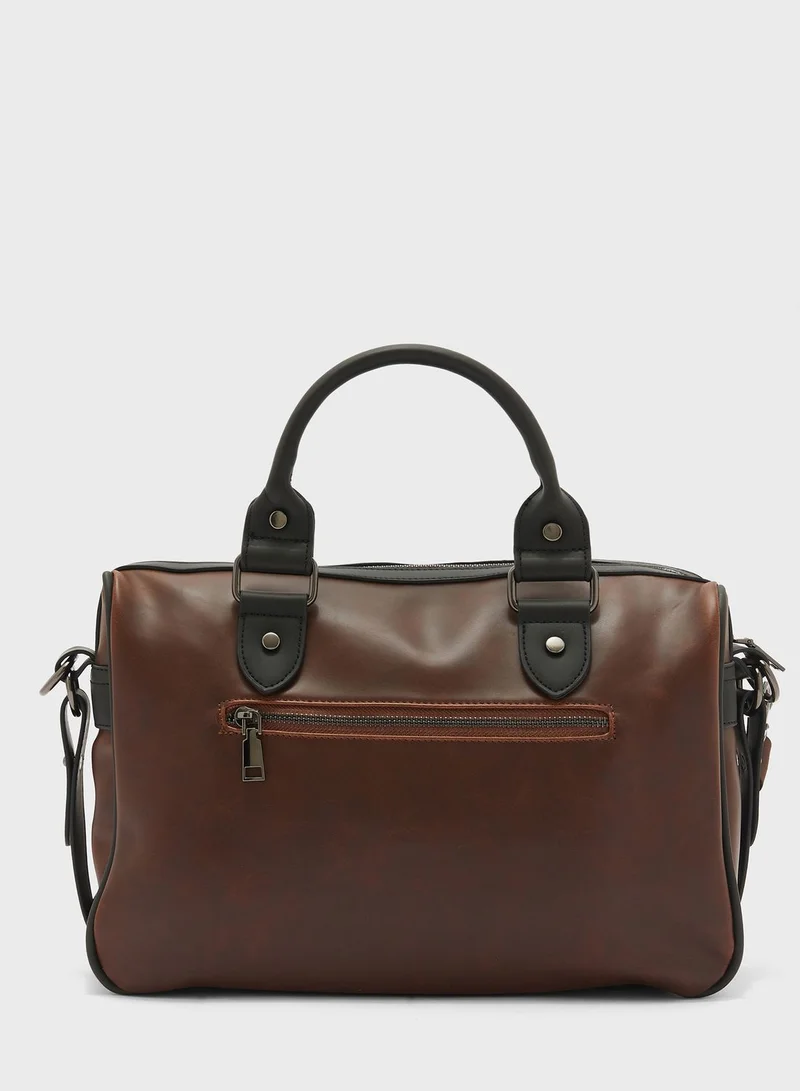 Seventy Five Men's Faux Leather Laptop Bag