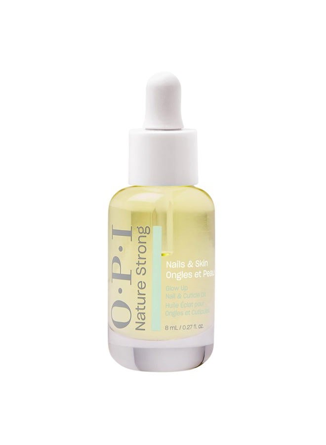OPI Nature Strong Nails & Skin Glow Up Nail & Cuticle Oil - With Ingredients of Natural Origin and Vitamin E | Nail Oil for Damaged Nails 8 ml - Image 1