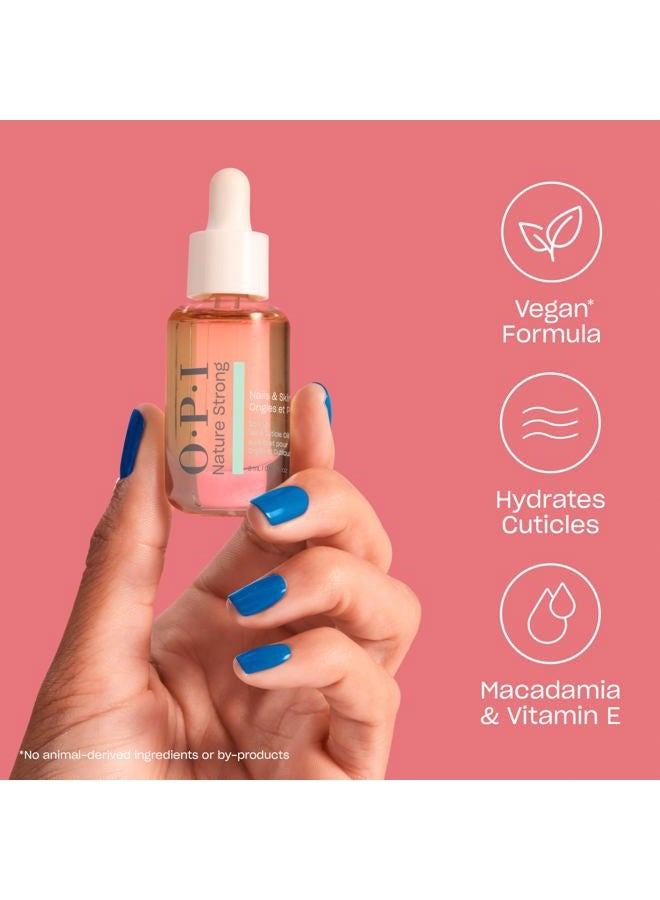 OPI Nature Strong Nails & Skin Glow Up Nail & Cuticle Oil - With Ingredients of Natural Origin and Vitamin E | Nail Oil for Damaged Nails 8 ml - Image 3