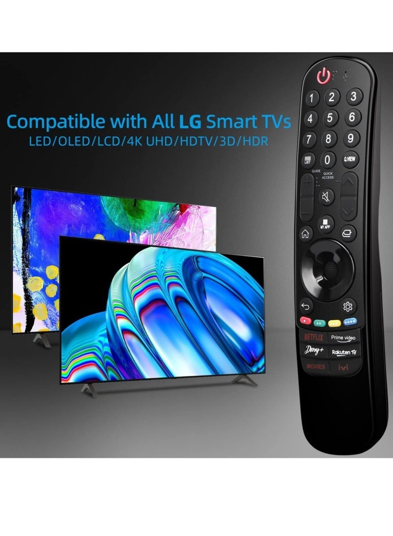 PopZa Universal for LG Magic Remote Control, Replacement for LG LED OLED LCD 4K UHD Smart TV, with Buttons for Netflix, Prime Video, Disney Plus, LG-Channels Button - Image 2