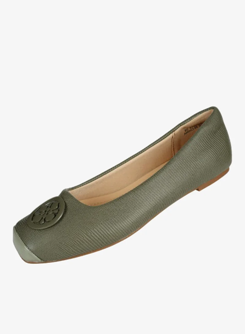 092-2692 Michelle Morgan Ladies Flat Casual Shoes 219RA015 Green