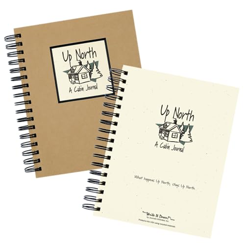 Write it Down Series by Journals Unlimited, Guided Journal, Up North, A Cabin Journal, Full-Size 7.5"x 9", Kraft Hard Cover, Made in USA - Image 3