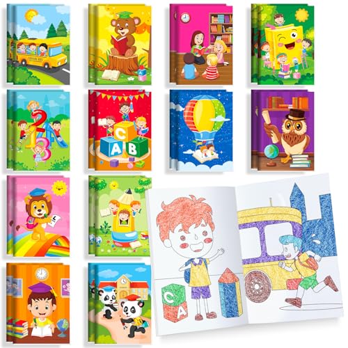 BenLouis 24 Pcs Preschool Kindergarten Mini Coloring Books Kids Graduation Party Favors Small Activity Books Bulk for Kids Student Birthday Goodie Bags Stuffers Return Gifts Classroom Travel - Image 1