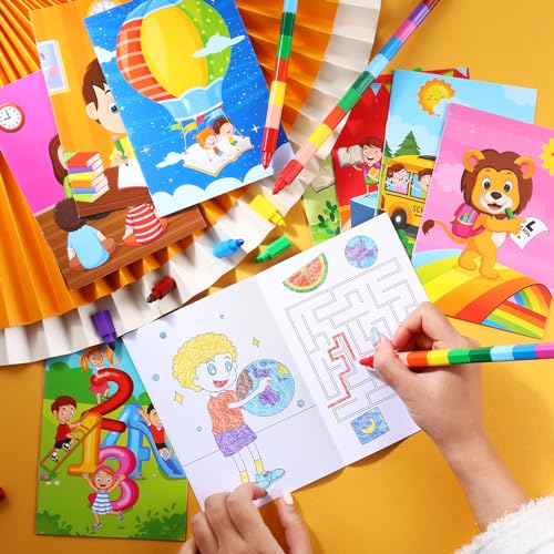 BenLouis 24 Pcs Preschool Kindergarten Mini Coloring Books Kids Graduation Party Favors Small Activity Books Bulk for Kids Student Birthday Goodie Bags Stuffers Return Gifts Classroom Travel - Image 3