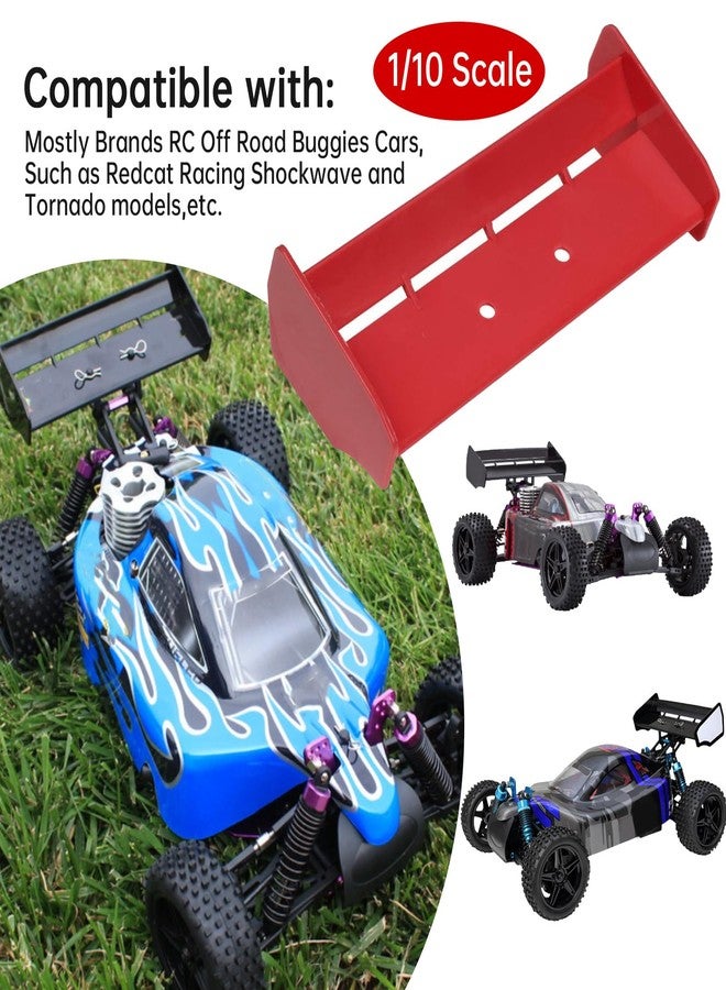 Hobbypark RC Car Wing Body Spoiler,High Down Force for 1:10 Scale Off Road Buggy(Red) - Image 3
