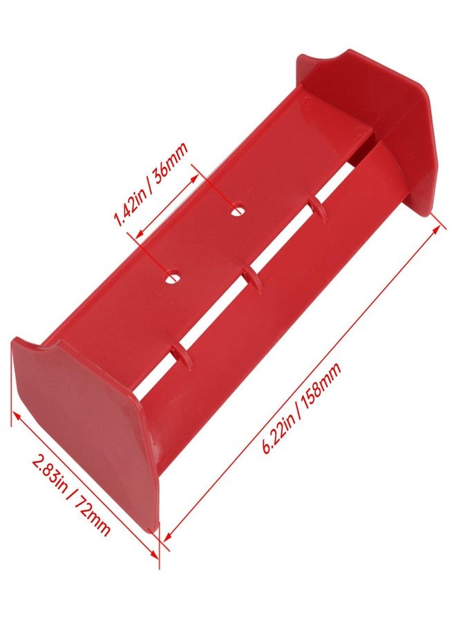 Hobbypark RC Car Wing Body Spoiler,High Down Force for 1:10 Scale Off Road Buggy(Red) - Image 2