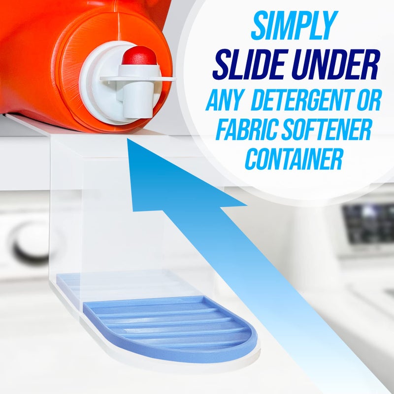 Simplation [2 Pack] Laundry Detergent Cup Holder, Detergent Drip Catcher (Upgraded Drip Tray), No More Mess or Leaks, Slide_Style - Image 4
