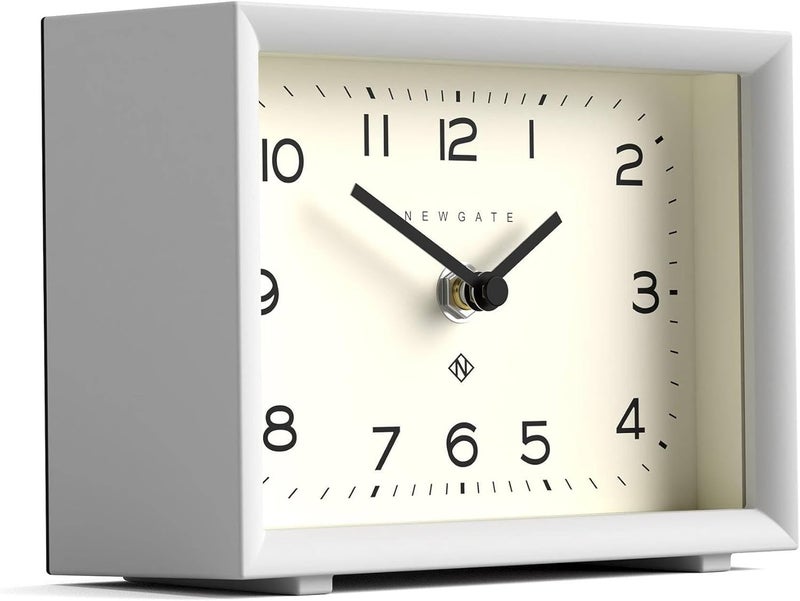 NEWGATE ® Henry Desk Clock | Contemporary Rectangular Design | White | Easy to Read nunbers | Modern Style for Desk, Table top, Shelf or Bedside - Image 2