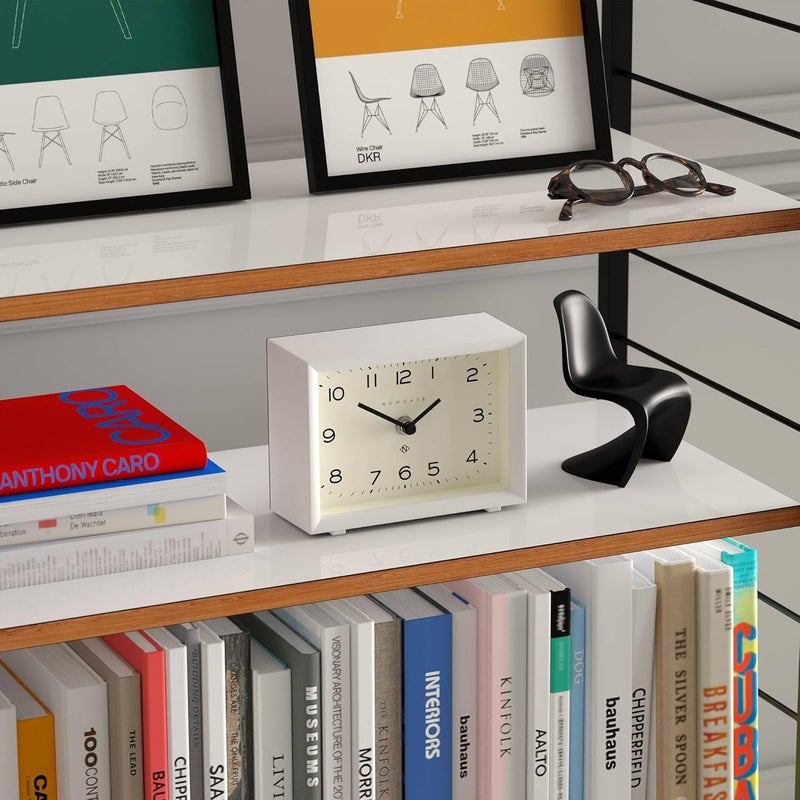 NEWGATE ® Henry Desk Clock | Contemporary Rectangular Design | White | Easy to Read nunbers | Modern Style for Desk, Table top, Shelf or Bedside - Image 5