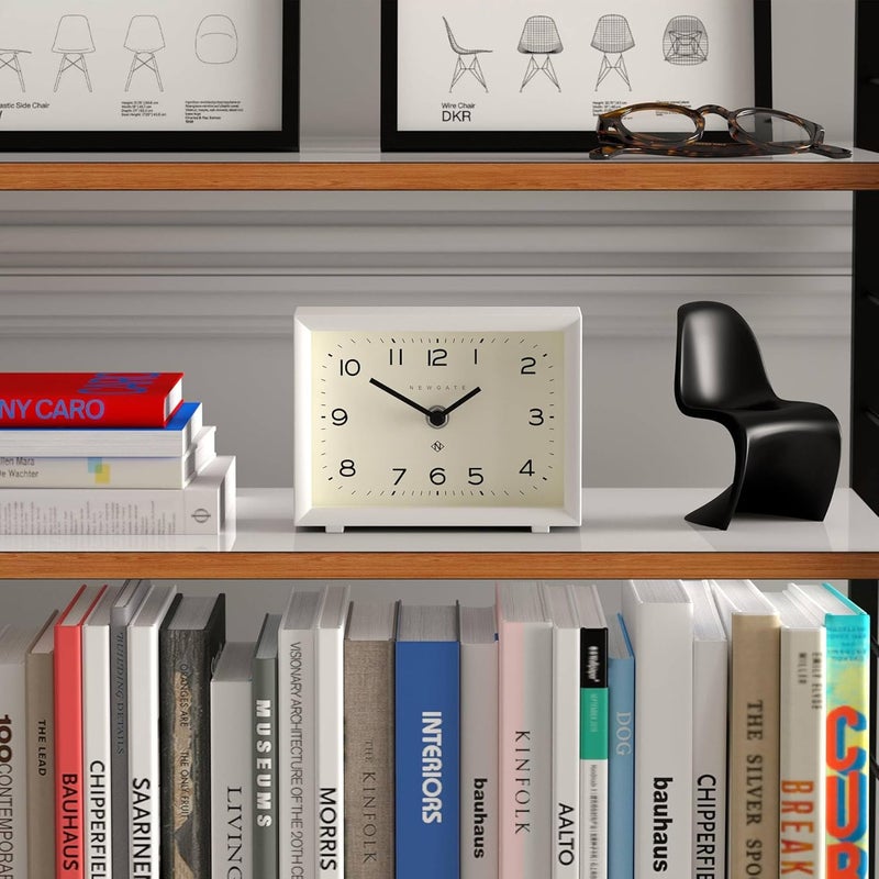 NEWGATE ® Henry Desk Clock | Contemporary Rectangular Design | White | Easy to Read nunbers | Modern Style for Desk, Table top, Shelf or Bedside - Image 3