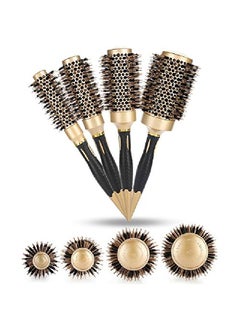 Semme Round Brush 4 In 1 Instant Heat Styling Brush Anion Antistatic Large Hair Brushes For Blow Drying Curling&Straightening Volume And Shine  - Image 1