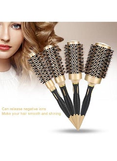 Semme Round Brush 4 In 1 Instant Heat Styling Brush Anion Antistatic Large Hair Brushes For Blow Drying Curling&Straightening Volume And Shine  - Image 5