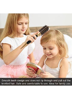 Semme Round Brush 4 In 1 Instant Heat Styling Brush Anion Antistatic Large Hair Brushes For Blow Drying Curling&Straightening Volume And Shine  - Image 4