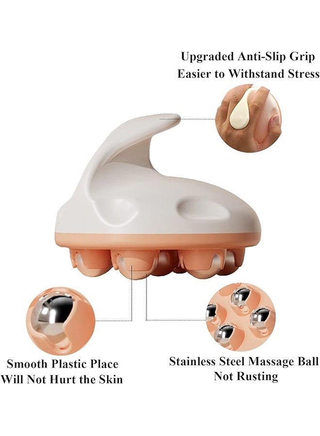 Hand Held Massager, Full Body Massage Tool with Roller Ball Massager Manual 360-degree-roller for Muscle Back Neck Joint Foot Shoulder Leg Pain Relief with Portable Design(1 Pack) - Image 3