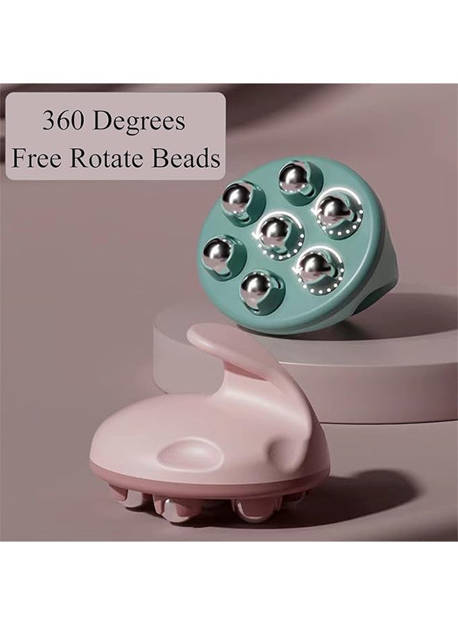 Hand Held Massager, Full Body Massage Tool with Roller Ball Massager Manual 360-degree-roller for Muscle Back Neck Joint Foot Shoulder Leg Pain Relief with Portable Design(1 Pack) - Image 2